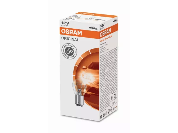 21/5W Metallsockel Faltschachtel 12V Original OSRAM 21/5W Metallsockel Faltschachtel 12V Original OSRAM