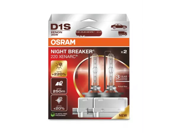 D1S 35W XENARC® NIGHT BREAKER® 220 3 Jahre Garantie* 2 St. OSRAM D1S 35W XENARC® NIGHT BREAKER® 220 3 Jahre Garantie* 2 St. OSRAM