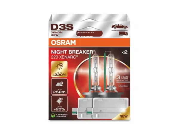 D3S 35W XENARC® NIGHT BREAKER® 220 3 Jahre Garantie* 2 St. OSRAM D3S 35W XENARC® NIGHT BREAKER® 220 3 Jahre Garantie* 2 St. OSRAM