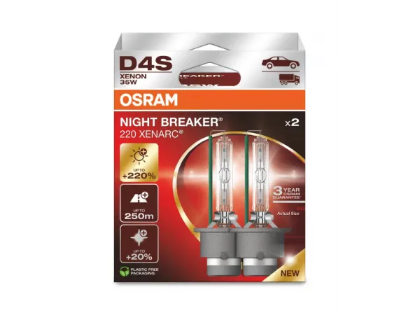 D4S 35W XENARC® NIGHT BREAKER® 220 3 Jahre Garantie* 2 St. OSRAM D4S 35W XENARC® NIGHT BREAKER® 220 3 Jahre Garantie* 2 St. OSRAM