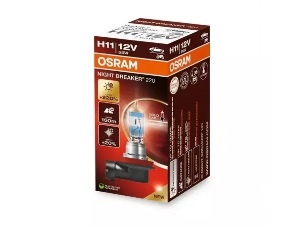H11 12V 55W PGJ19-2 NIGHT BREAKER® 220 +220% 1 St. OSRAM H11 12V 55W PGJ19-2 NIGHT BREAKER® 220 +220% 1 St. OSRAM