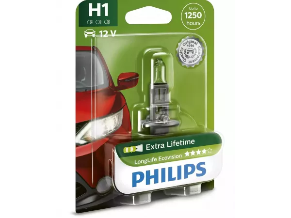 H1 12V 55W P14,5s LongLife EcoVision 1 St. Blister Philips H1 12V 55W P14,5s LongLife EcoVision 1 St. Blister Philips