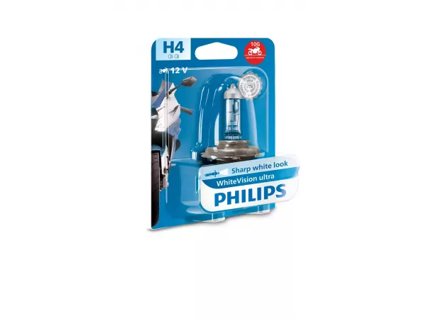 H4 12V 55W PX26d WhiteVision Ultra Moto 1st. Blister Philips H4 12V 55W PX26d WhiteVision Ultra Moto 1st. Blister Philips