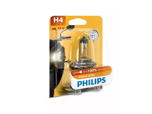 H4 12V 60/55W P43t MotoVision +30% 1 St. Blister Philips H4 12V 60/55W P43t MotoVision +30% 1 St. Blister Philips