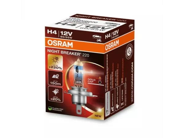 H4 12V 60/55W P43t NIGHT BREAKER® 220 +220% 1 St. OSRAM H4 12V 60/55W P43t NIGHT BREAKER® 220 +220% 1 St. OSRAM