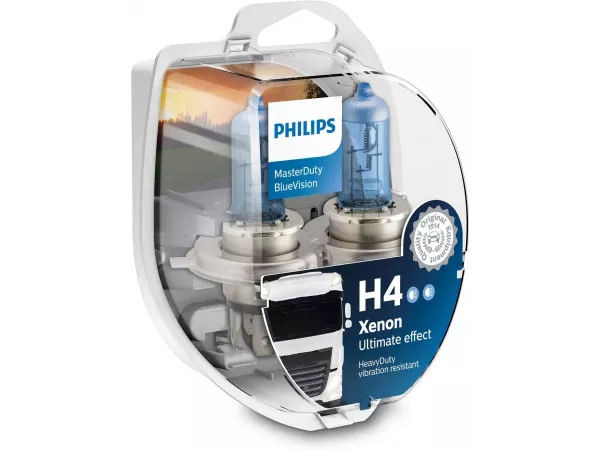 H4 24V 75/70W P43t MasterDuty BlueVision 2 St. Philips H4 24V 75/70W P43t MasterDuty BlueVision 2 St. Philips