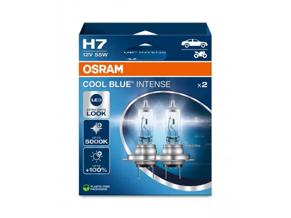 H7 12V 55W PX26d Cool Blue INTENSE NextGen. 5000K +100% Duo 2st. OSRAM H7 12V 55W PX26d Cool Blue INTENSE NextGen. 5000K +100% Duo 2st. OSRAM