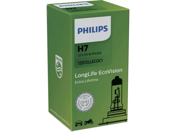 H7 12V 55W PX26d LongLife EcoVision 1 St. Philips H7 12V 55W PX26d LongLife EcoVision 1 St. Philips