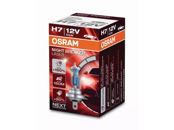 H7 12V 55W PX26d NIGHT BREAKER® LASER +150% mehr Helligkeit 1 st. OSRAM H7 12V 55W PX26d NIGHT BREAKER® LASER +150% mehr Helligkeit 1 st. OSRAM