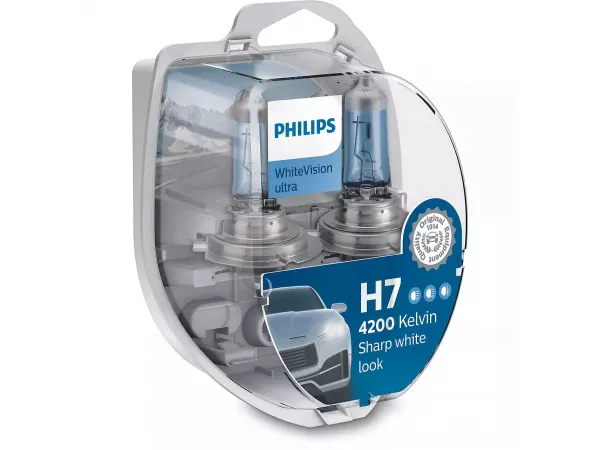 H7 12V 55W PX26d WhiteVision Ultra 4200K 2 St. + 2x W5W Philips H7 12V 55W PX26d WhiteVision Ultra 4200K 2 St. + 2x W5W Philips