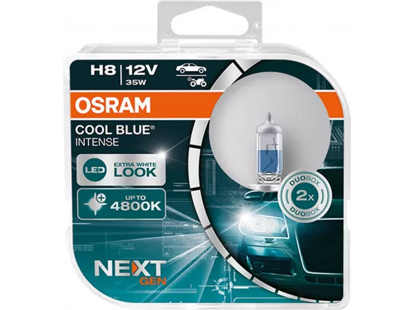 H8 12V 35W PGJ19-1 Cool Blue INTENSE NextGeneration 4800K +100% 2St OSRAM