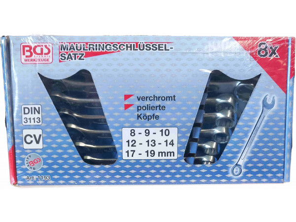Maulringschlüssel-Satz, 8-teilig Maulringschlüssel-Satz, 8-teilig