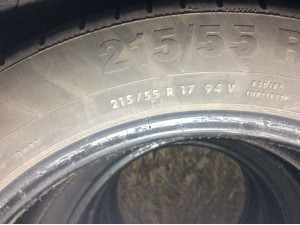 Continental ContiEcoContact 215/55 R17 94V Sommerreifen – 4 Stück, gebraucht (DOT 4517)