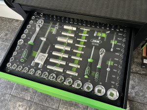 Werkzeugwagen JBM 7 Schubladen inkl. 3 Laden Werkzeug 