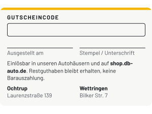Gutscheinkarte 250 € Gutscheinkarte 250 €